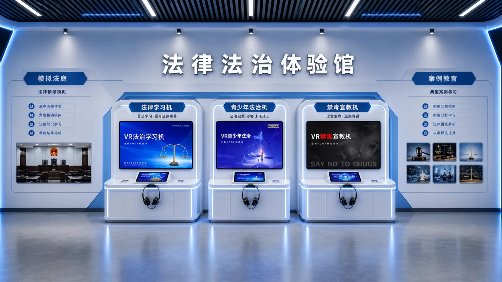 法律法治体验馆整体解决方案展示图